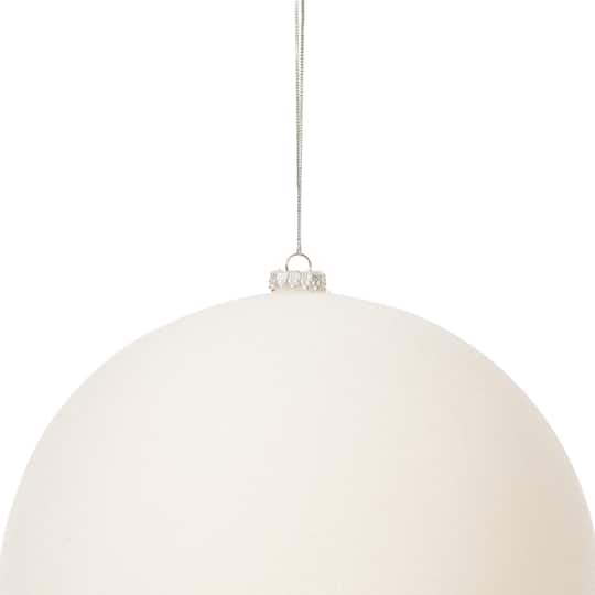 Vickerman 10" White Flocked Ball Ornament